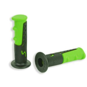 Par puños ciclomotor negro-verde V PARTS