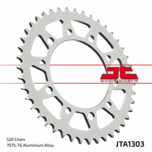Corona JT Aluminio negro JT 1303 con 47 dientes