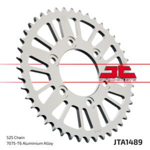 Corona JT Aluminio negro JT 1489 con 44 dientes