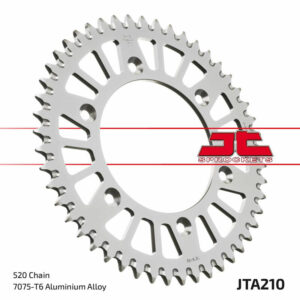 Corona JT Aluminio negro JT 210 con 52 dientes