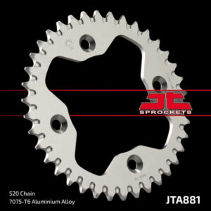 Corona JT Aluminio negro JT 881 con 38 dientes