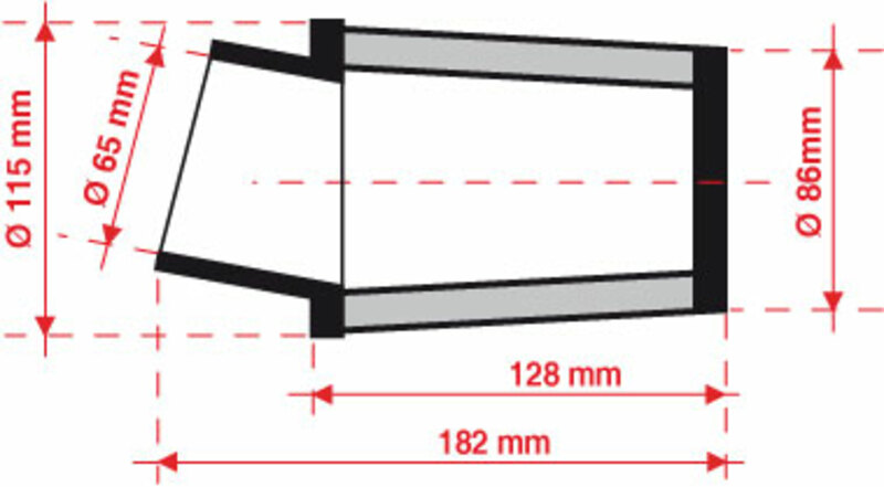 Filtro de aire BMC universal cónico Ø65mm x 128mm