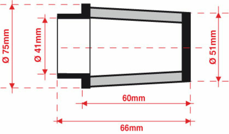 Filtro de aire BMC universal cónico Ø41mm x 60mm