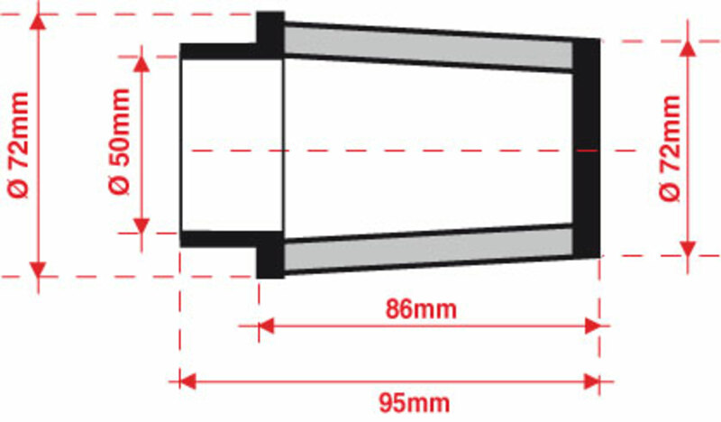 Filtro de aire BMC universal cónico Ø50mm x 85mm