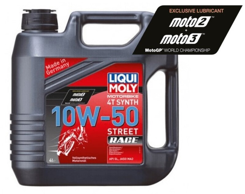 Aceite de motor LIQUI MOLY Sintético 4T 10W-50 Street Race - Garrafa 4L