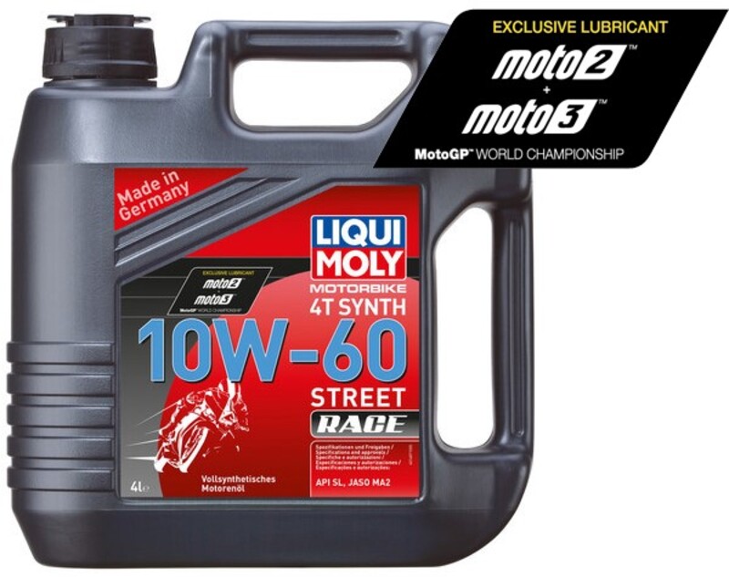 Aceite de motor LIQUI MOLY Sintético 4T 10W-60 Street Race - Garrafa 4L