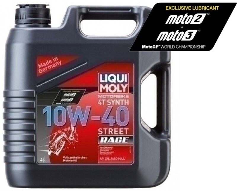 Aceite de motor LIQUI MOLY Sintético 4T 10W-40 Street Race - Garrafa 4L