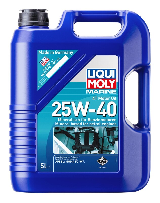 Aceite de motor LIQUI MOLY Mineral 4T 25W-40 Marine - Garrafa 5L