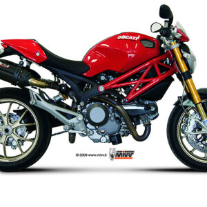 Mivv 2 Slip-On Suono black con tapa carbono Ducati Monster 795 12-14 / 796 10-14 / 1100 08-10