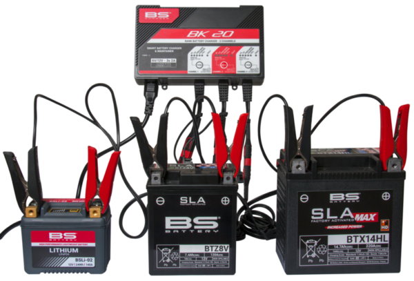 Cargador de bateria inteligente BS Battery BK20 6V/12V 3x2A