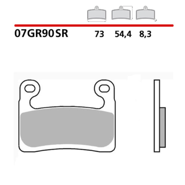 Pastillas de freno sinterizadas Brembo 07GR90SR