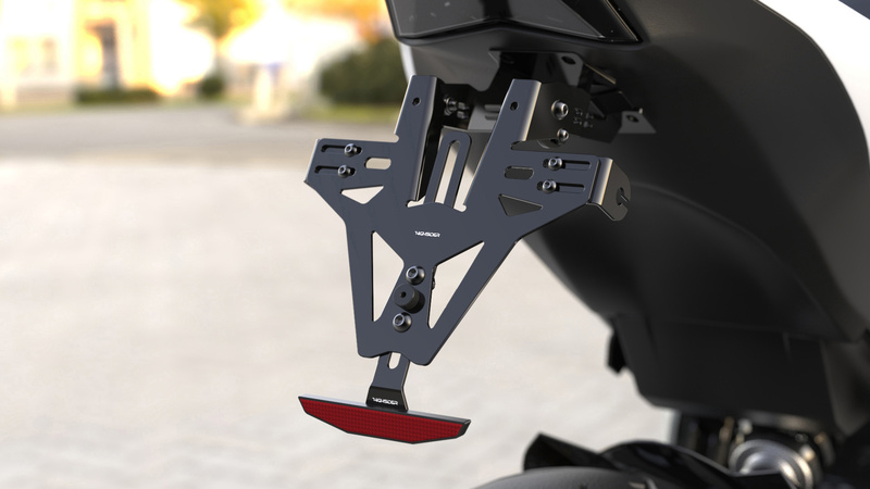 Portamatrículas HIGHSIDER pro Akron-RS - Husqvarna - sin luz trasera