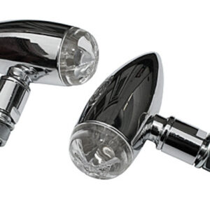 Intermitente LED HIGHSIDER pro Micro-Bullet - homologado E - cromado/traslúcido - par