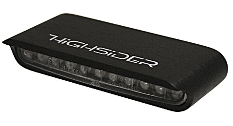 Intermitente LED HIGHSIDER pro Stripe - homologado E - negro/traslúcido - par