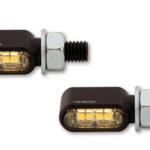Intermitente/luz de posición LED HIGHSIDER pro Apollo Classic - 2en1 - homologado E - cromado/ahumado - Pareja