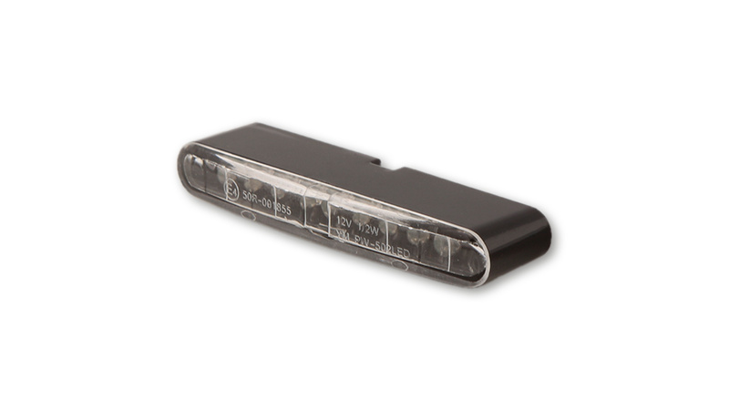 Piloto trasero LED HIGHSIDER pro Stripe - negro/traslúcido - 1 pieza