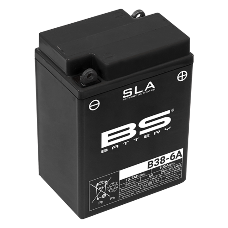 Batería BS BATTERY SLA sin mantenimiento activada de fábrica - B38-6A