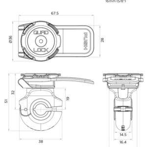Soporte para teléfono inteligente con espejo QUAD LOCK