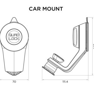 Soporte para parabrisas/tablero de automóvil QUAD LOCK