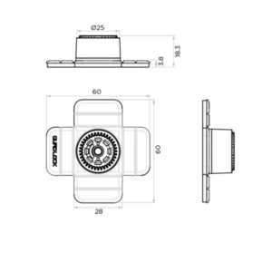 Base adhesiva flexible QUAD LOCK 360