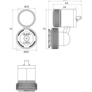 Soporte para smartphone QUAD LOCK para rejilla de ventilación del coche
