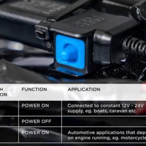 Adaptador inteligente QUAD LOCK de 12 V a USB resistente al agua