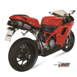 Mivv 2 Slip-On Suono St. Steel con tapa carbono Ducati 848 2007-13 / 1098 2007-11 / 1198 2009-12