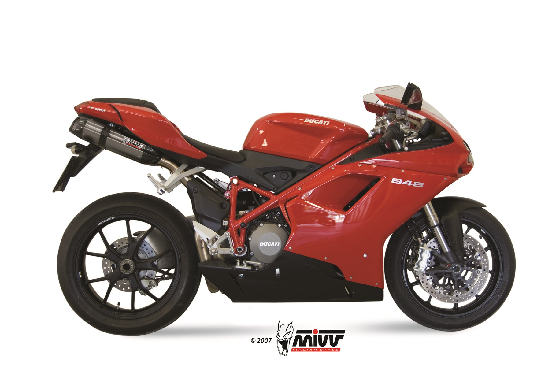 Mivv 2 Slip-On Suono St. Steel con tapa carbono Yamaha YZF 1000 R1 2007-08