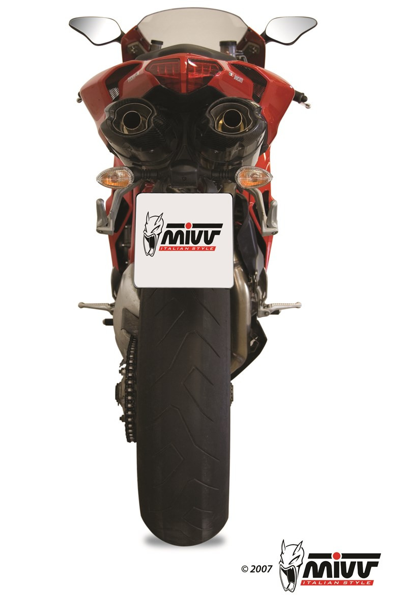Mivv 2 Slip-On Suono St. Steel con tapa carbono Yamaha YZF 1000 R1 2007-08