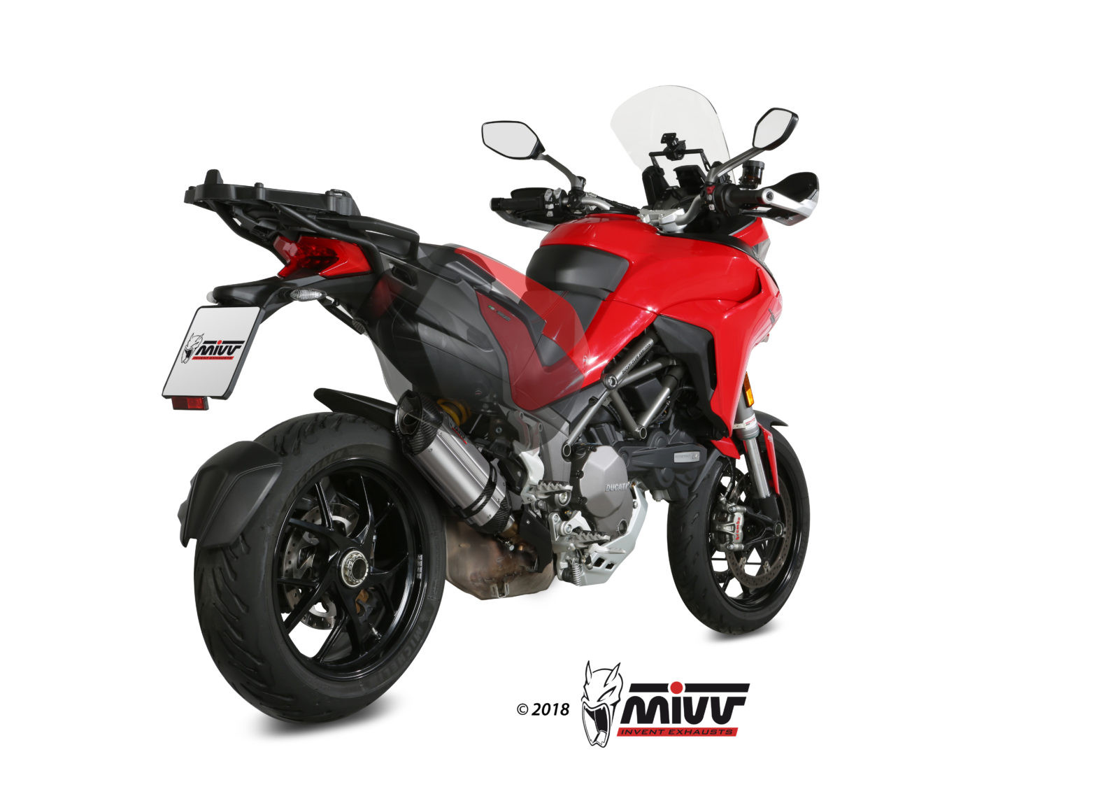 Mivv Slip-On Suono St. Steel con tapa carbono Ducati Multistrada 1200 2015-17 / 1260 2018-20