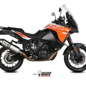 Mivv Slip-On Speed edge St. Steel con tapa carbono KTM 1050/1090/1190/1290 Adventure