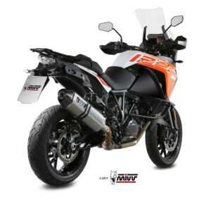 Mivv Slip-On Speed edge St. Steel con tapa carbono KTM 1050/1090/1190/1290 Adventure