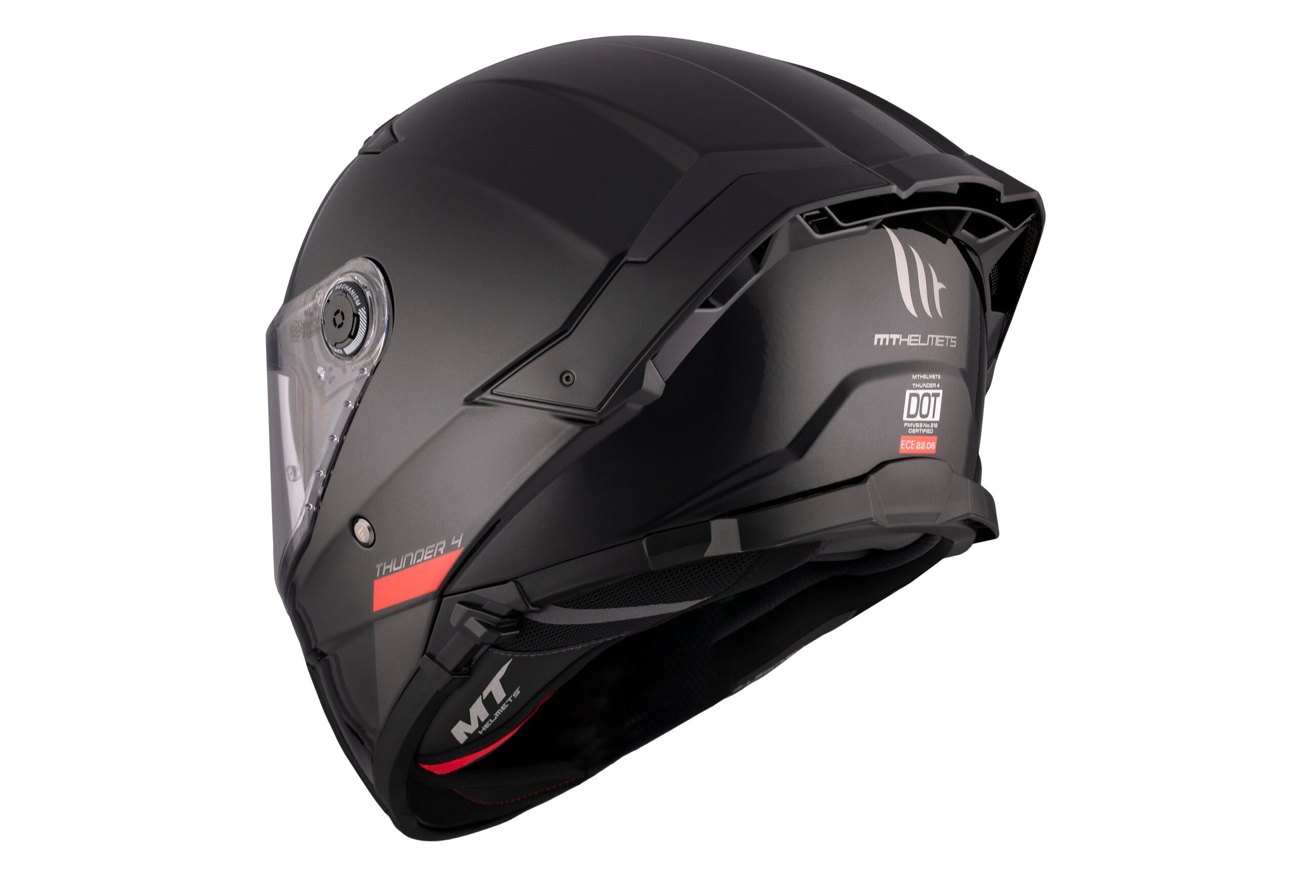 CASCO MT THUNDER 4 SV SOLID A1 BRILLO