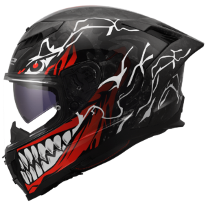 CASCO LS2 FF807 DRAGON FC INCUBUS WHITE RED