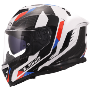 CASCO LS2 FF818 STORM III SPORTY WHITE BLUE RED