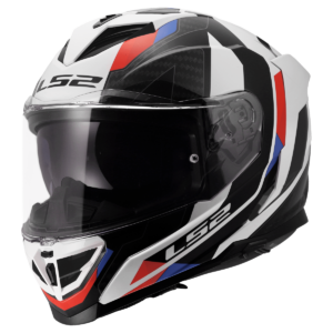 CASCO LS2 FF818 STORM III SPORTY WHITE BLUE RED
