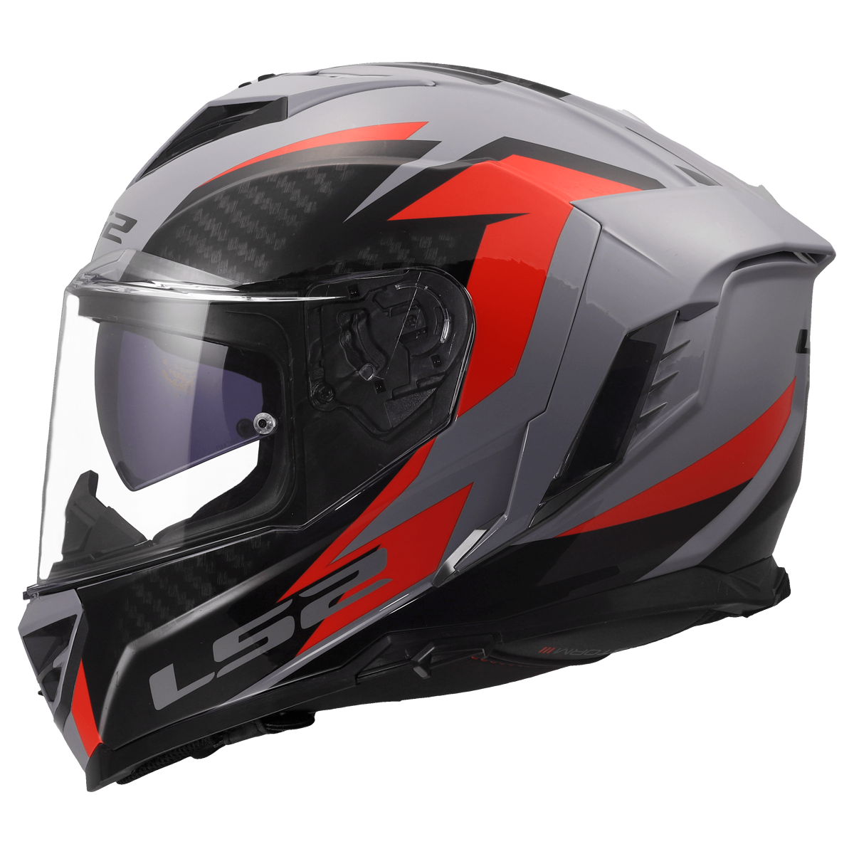 CASCO LS2 FF818 STORM III DYNAMO GREY RED