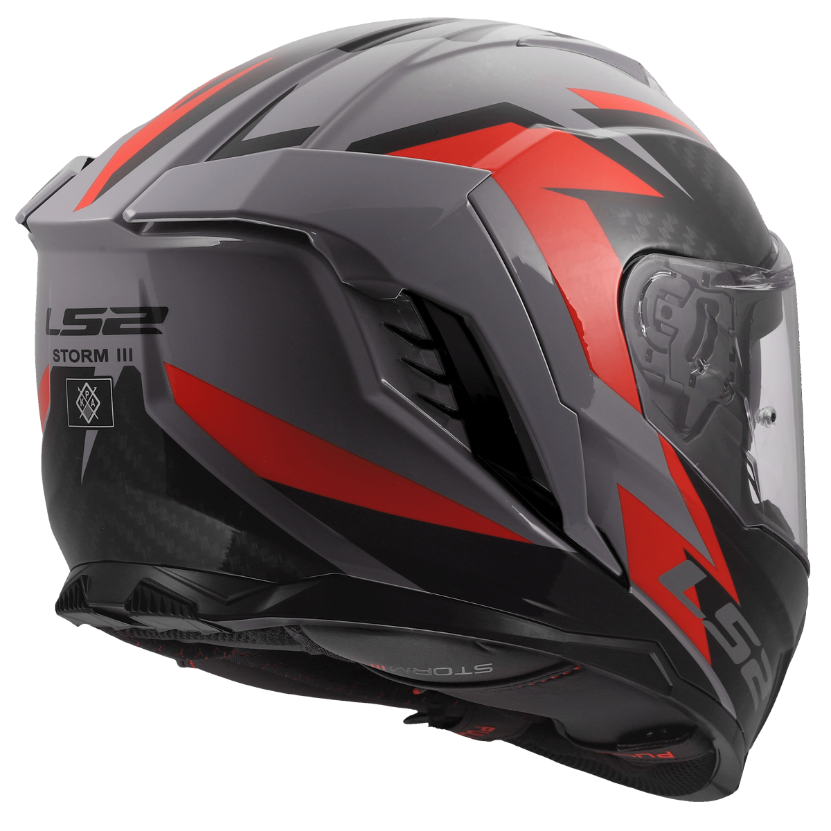 CASCO LS2 FF818 STORM III DYNAMO GREY RED