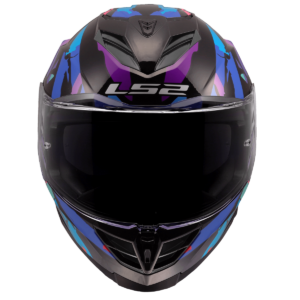 CASCO LS2 FF818 STORM III KAOS BLACK PURPLE BLUE