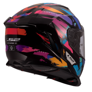 CASCO LS2 FF818 STORM III KAOS BLACK PURPLE BLUE