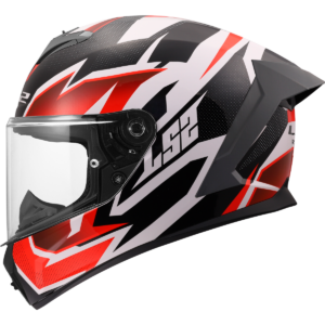 CASCO LS2 FF820 RAPID III XTREM WHITE BLACK RED