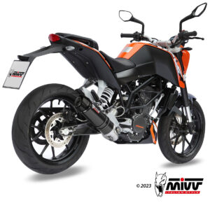 Mivv Full system 1x1 GP black con tapa carbono KTM 125 Duke 2011-16 / 200 Duke 2012-14
