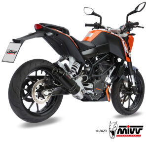 Mivv Slip-On GP black con tapa carbono Kawasaki Ninja 300 2013-16 / Z300 2015-16