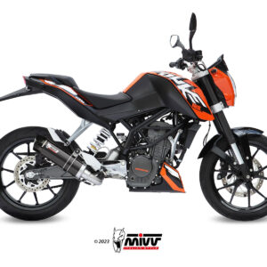 Mivv Full system 1x1 GP black con tapa carbono KTM 125 Duke 2011-16 / 200 Duke 2012-14
