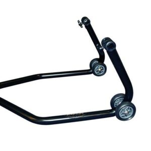 Caballete trasero BIKE LIFT universal negro con soportes de goma en "L"- RS -17