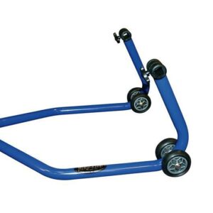 Caballete trasero universal BIKE LIFT azul con soportes de goma en "L"- RS-17