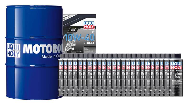 Pack LIQUI MOLY - Aceite de motor HC Sintético 10W-40 (1x Bidón 205L) + Limpia motores Engine Flush (24x Bote 250ml)