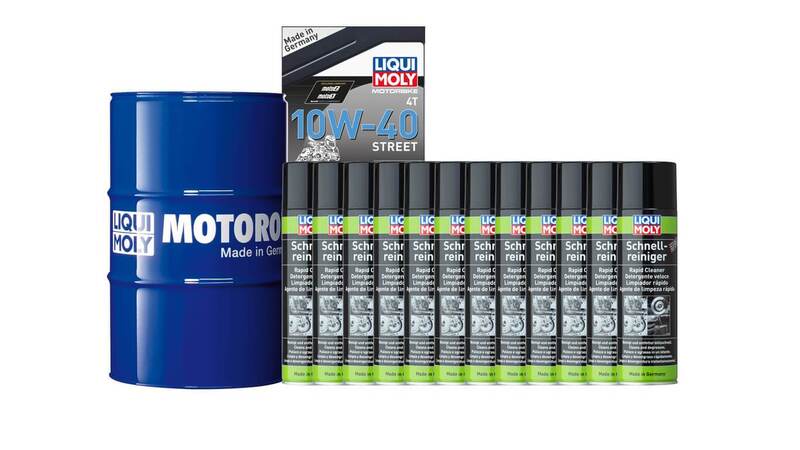 Pack LIQUI MOLY - Aceite de motor HC Sintético 10W-40 (1x Bidón 60L) + Limpia frenos (12x Spray 500ml)