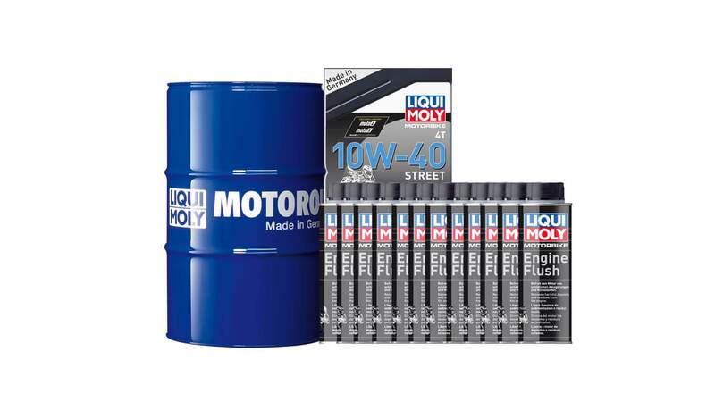 Pack LIQUI MOLY - Aceite de motor HC Sintético 10W-40 (1x Bidón 60L) + Limpia motores Engine Flush (12x Bote 250ml)