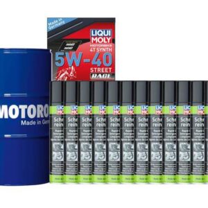 Pack LIQUI MOLY - Aceite de motor Sintético 5W-40 (1x Bidón 60L) + Limpia frenos (12x Spray 500ml)